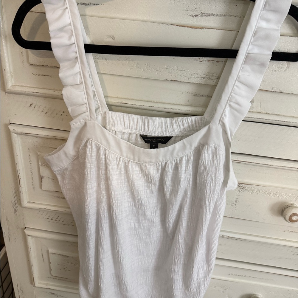 Banana Republic White Sleeveless Top